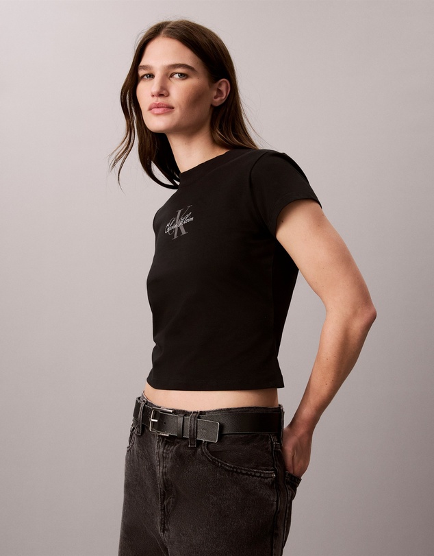 Calvin Klein Jeans - Script Monologo Baby Tee
