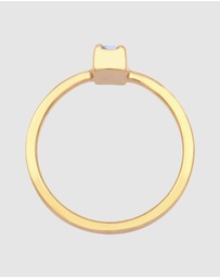 Elli Jewelry - Ring Crystal 925 Sterling Silver Gold-Plated