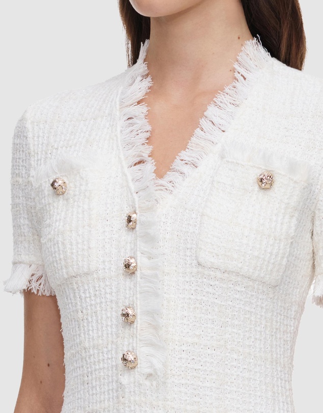 Self Portrait - Textured Knit Mini Dress