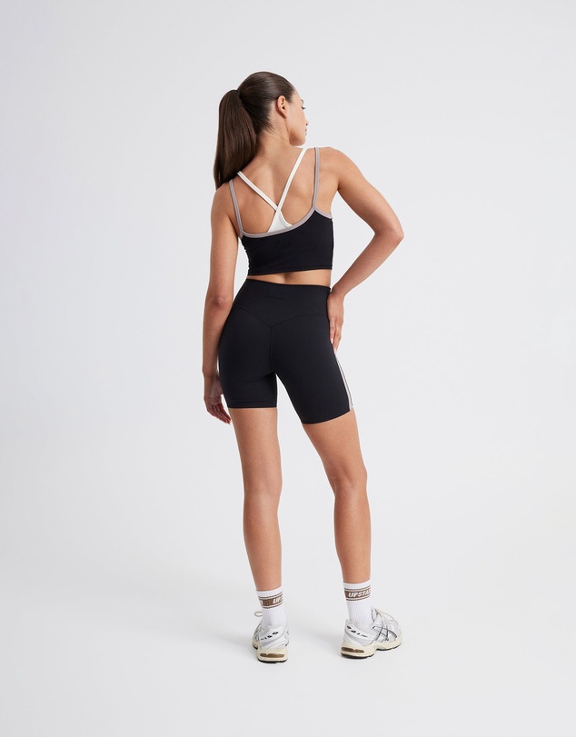 Upstate - Air Sculpt Stripe Bike Short - Black