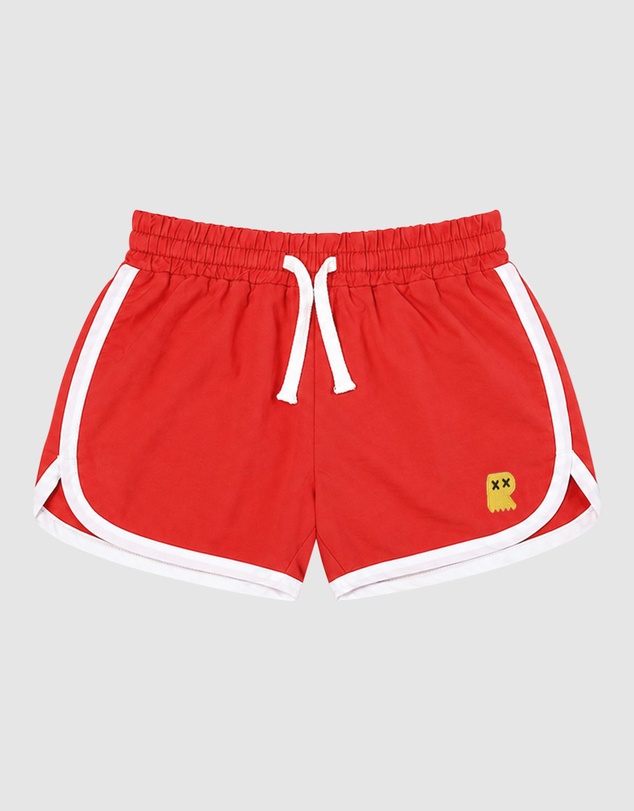 Rock Your Kid - Retro Jogger Shorts in Fiery Red