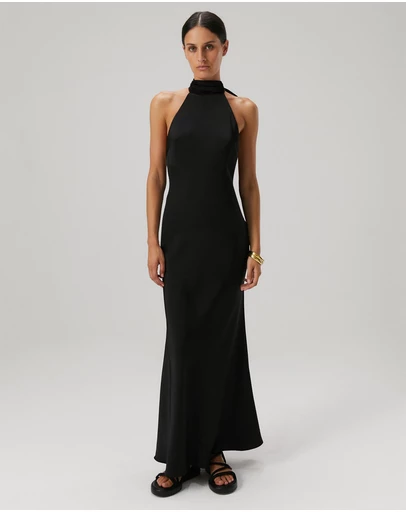 MISHA - Evianna Satin Maxi Dress