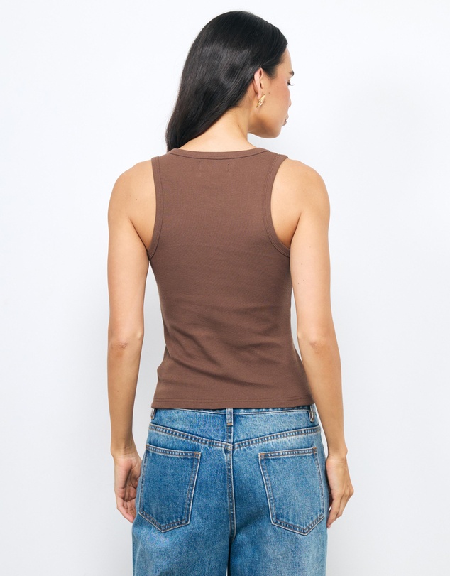 AERE - Ribbed Button Tank