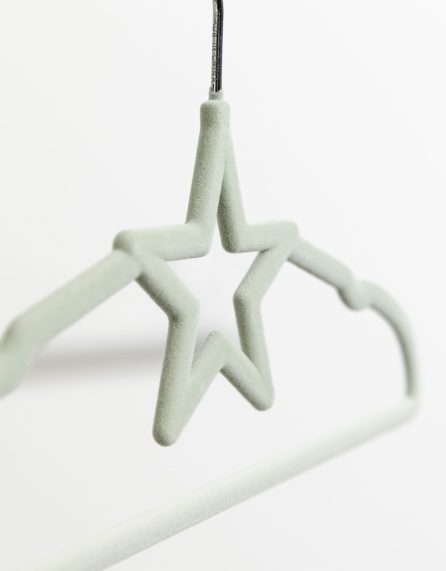 Living Textiles - 10pk Baby Coat Hangers - Stars/Sage