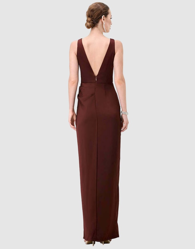 Bariano - Dira Square Neck Gown