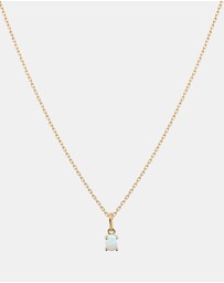Luna Rae - Solid Gold - Opal Necklace