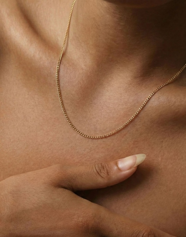 HOUSE OF SLANI - Dainty Curb Arlo Gold Filled Necklace