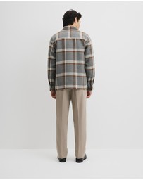 Country Road - Regular Fit Cotton Blend Check Overshirt
