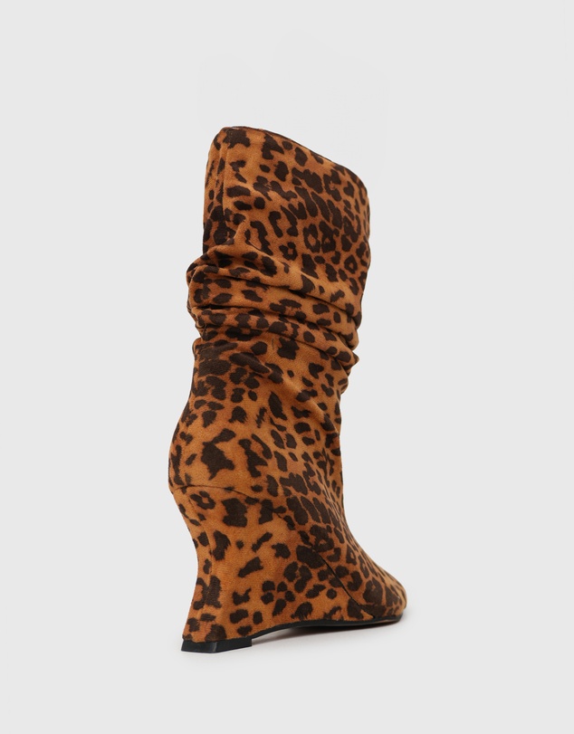 Betts - Strike Ruched Wedge Calf Boots