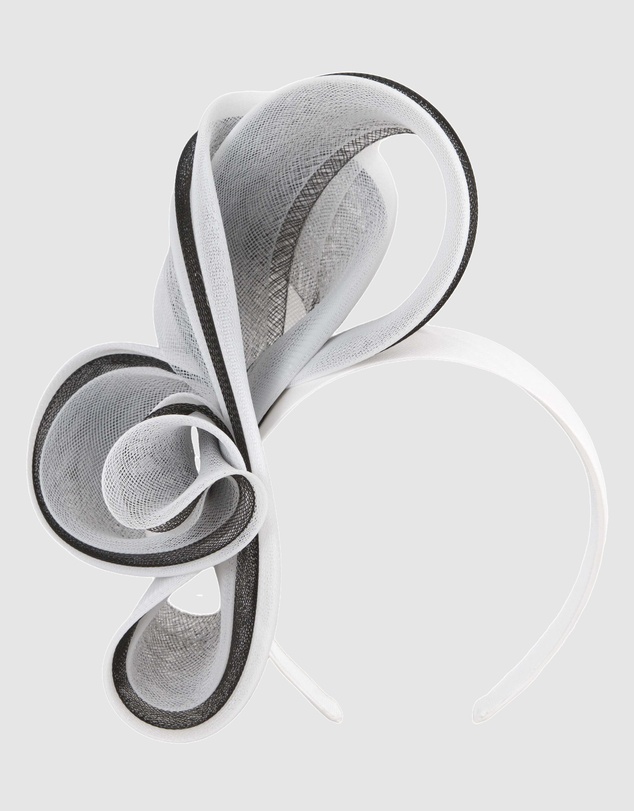 Fillies Collection - Bespoke Black White Racing Fascinator