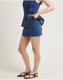Subtitled - Harper Denim Mini Skirt