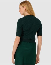 SACHA DRAKE - Short Sleeve Grove Knit Top