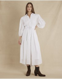 Amelius - Poeta Ramie Pintuck Belted Dress