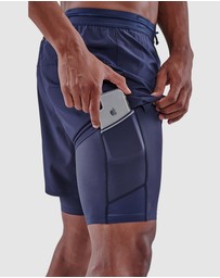 SKINS - SKINS Compression Men's Series-3 Clothing Superpose Tight Navy Blue