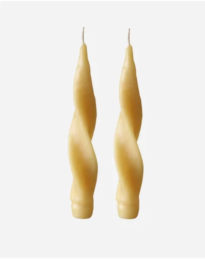 Love Ally - Zelda Spiral Beeswax Candlestick (Set of 2)