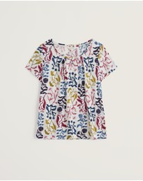Seasalt - Seasalt Cornwall Multi Appletree Keyhole Detail T-Shirt