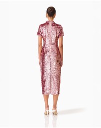 Elliatt - Alissa Cap Sleeve Midi Dress in Pink