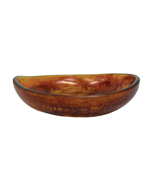 Urban Attitude - Urban Attitude JADE Medium Bowl Height 8cm highest, 5cm lowest, Width 27cm, Length 28cm - Burnt Amber