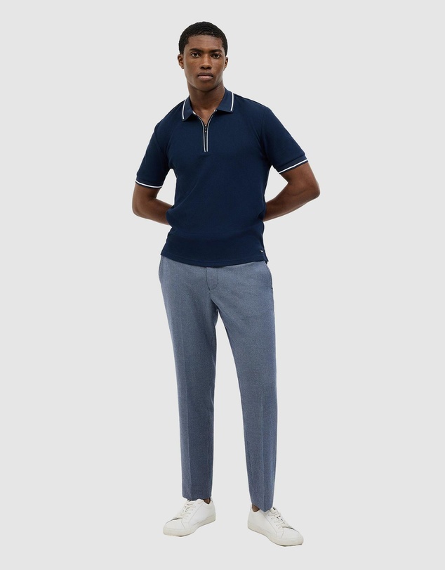 Politix - Morgan Textured Zip-up Polo