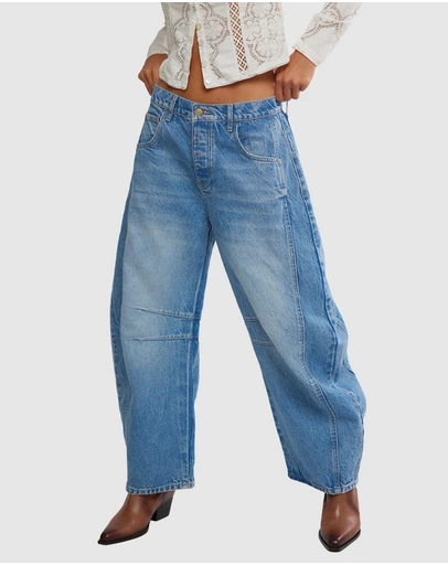 Free People - Good Luck Mid Rise Barrel Jeans