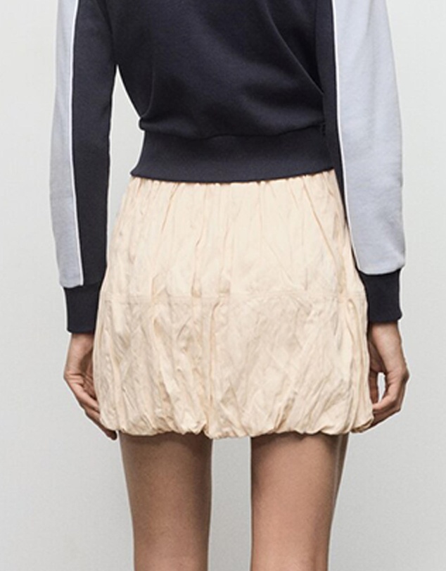 M.N.G - Creased-Effect Balloon Skirt