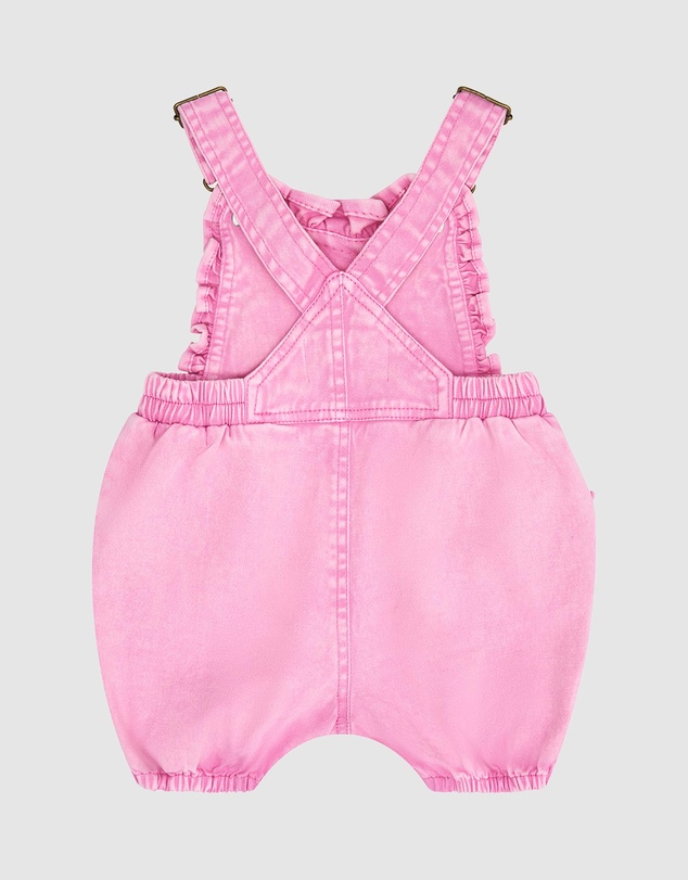 Huxbaby - Berry Sweet Garment Dye Shortall - ICONIC EXCLUSIVE - Babies-Kids
