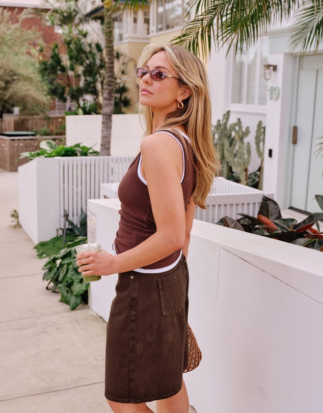 Ceres Life - Olive Belted Denim Short