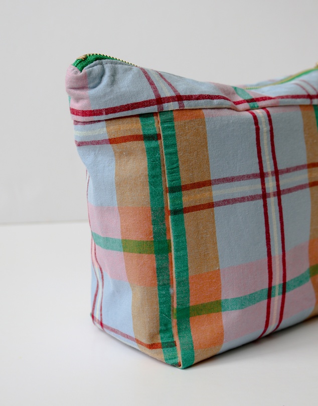 Mosey Me - Confetti Plaid Cosmetic Bag