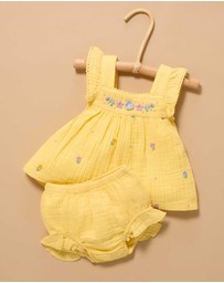 Purebaby - Daisy Broderie Set -Kids-Babies