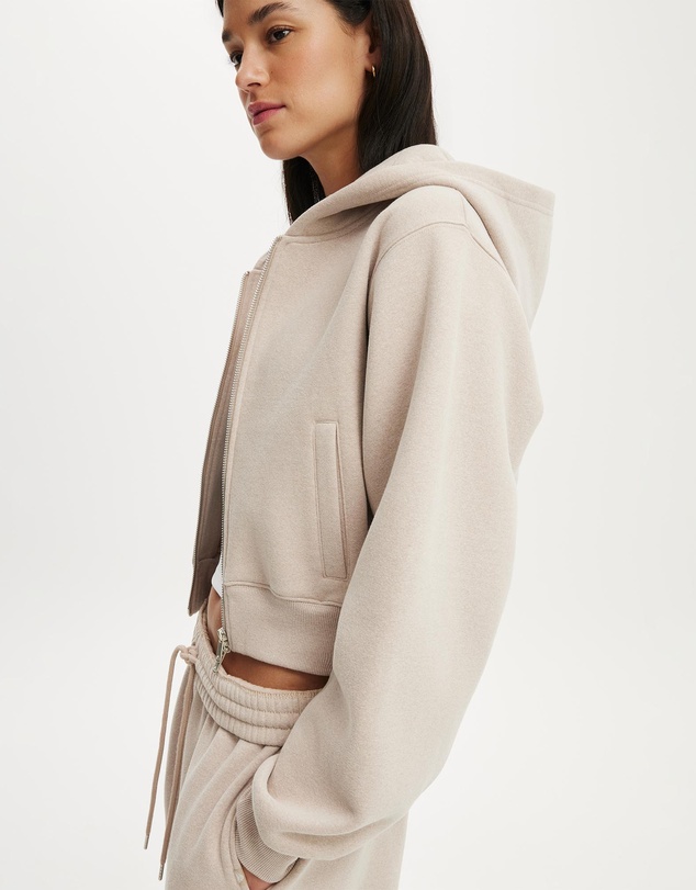 Cotton On Body Active - Plush Relaxed Zip Through Hoodie