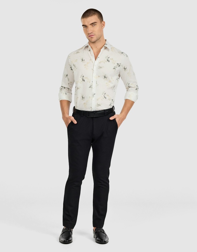 Tarocash - Lucio Textured Leaf Shirt