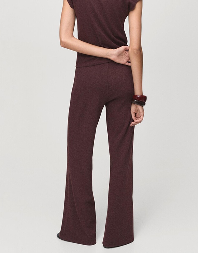 M.N.G - Knitted Trousers With Elastic Waistband