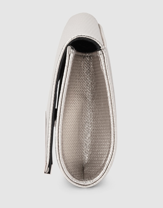 Olga Berg - Maddie Metallic Embossed Foldover Clutch