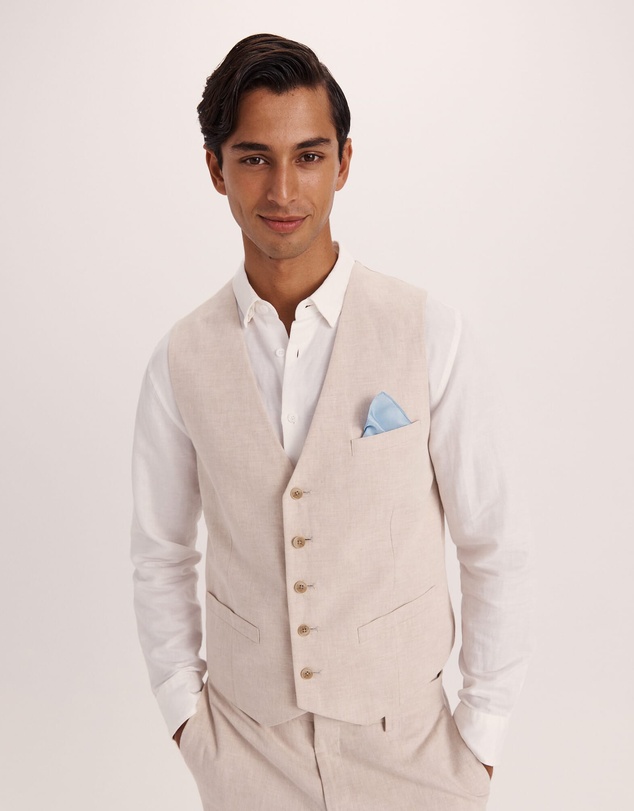 SABA - Elias Cotton Linen Waistcoat