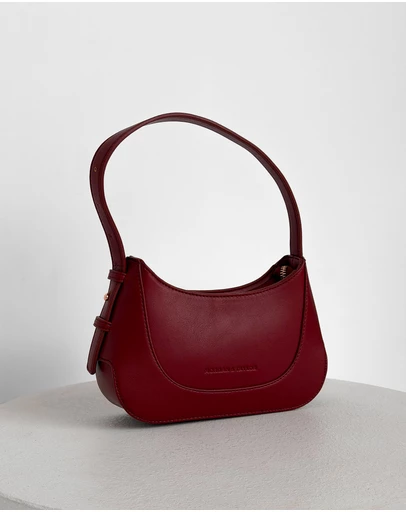 Morgan & Taylor - Aurora Shoulder Handbag in Burgundy Red