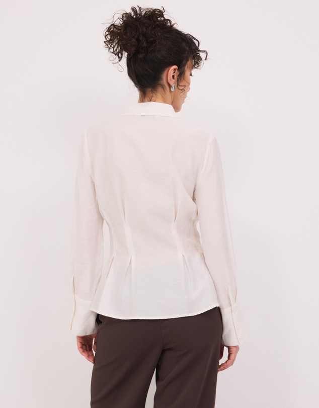 Calli - Mae Pin Tuck Sheer LS Shirt