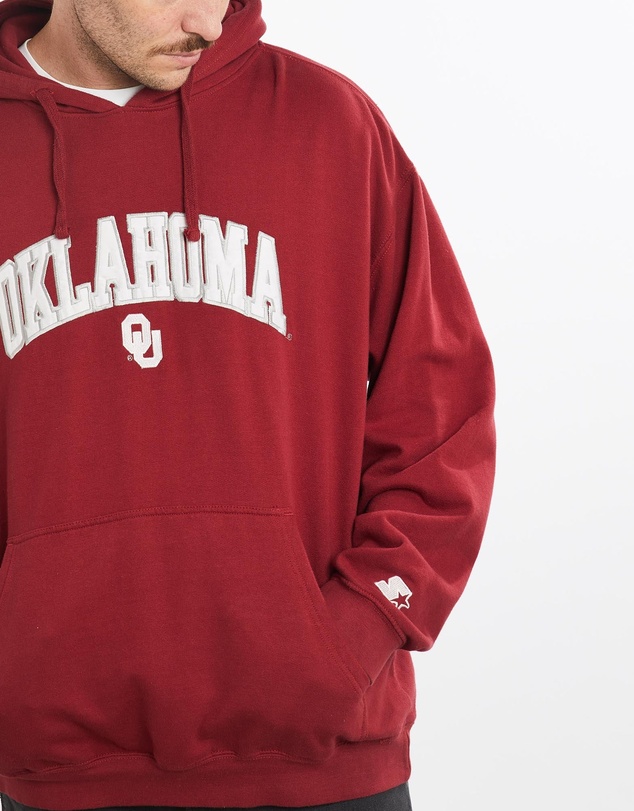 Vintage by The Real Deal - Pre Loved - Vintage Starter NCAA Oklahoma Sooners Hooded Sweatshirt
