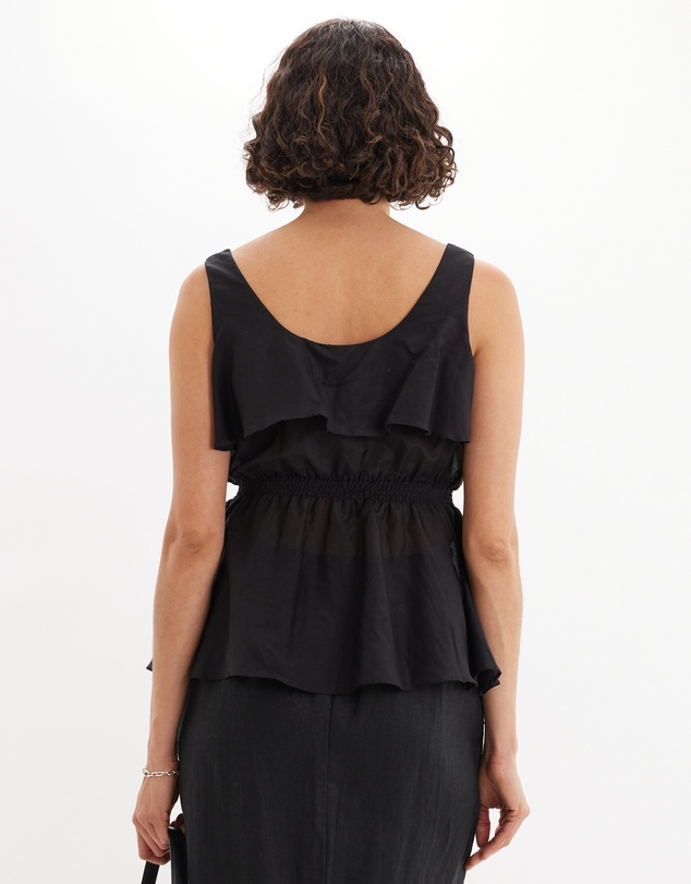 Amelius - Lorena Peplum Ruffle Top