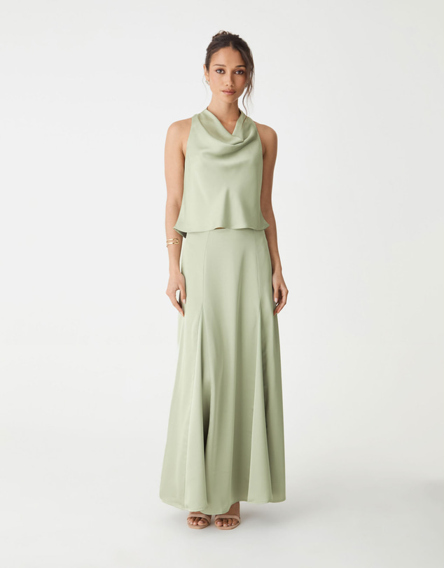 Forcast - Freya Satin Cowl Top