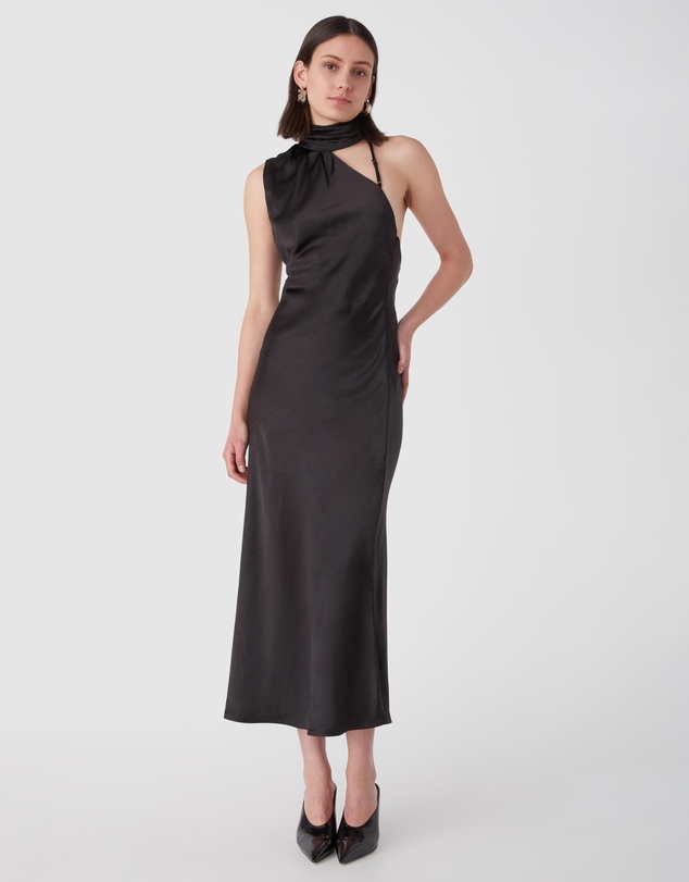 MISHA - Elania Satin Midi Dress