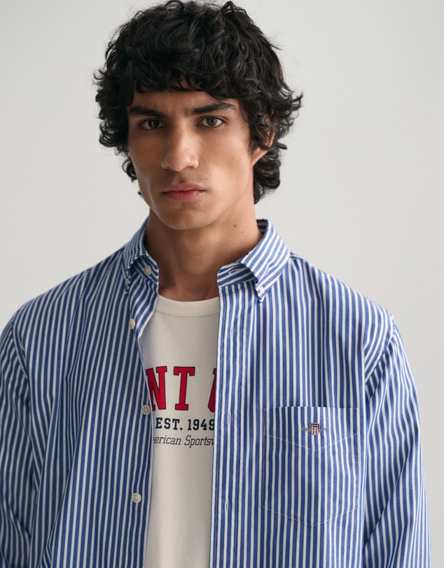 Gant - Regular Fit Striped Poplin Shirt