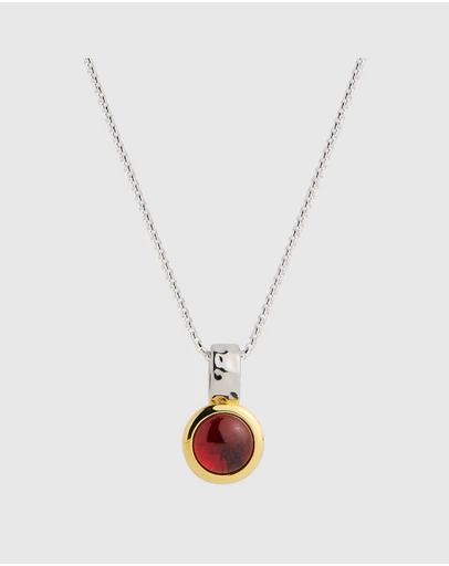 Najo - Solace 2-Tone Garnet Necklace