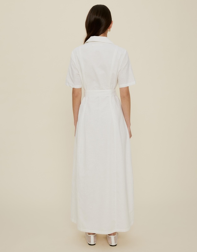 The Fated - Claudia Linen Blend Midi Dress
