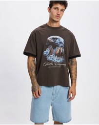 Thrills - Superior Power Box Fit Oversize Cropped Ringer Tee