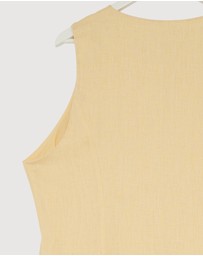Revibe - Repaired AERE Violet Linen Button Down Midi Dress - AU 18