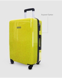 JETT BLACK - Carbon Yellow Series Large Suitcase