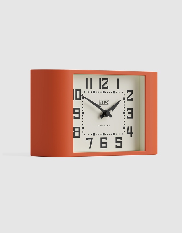 Newgate - Newgate Mini Metro Mantel Clock-Pumpkin Orange