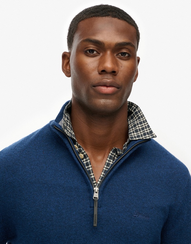 Superdry - Wool Blend Half Zip Slim Fit Jumper