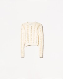 Bershka - Cable-knit Sweater