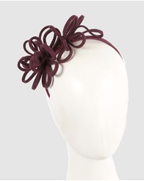 Max Alexander - Felt Burgundy Loops Fascinator